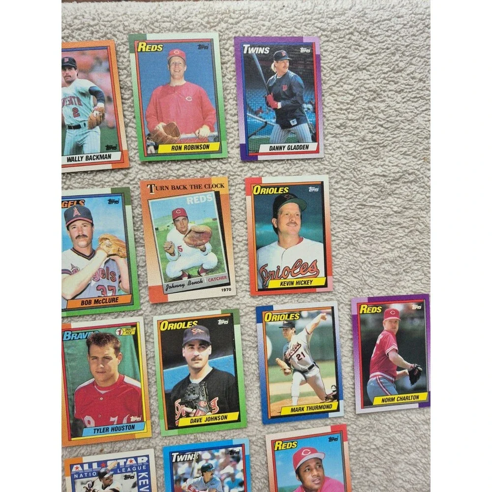 1990 Topps Baseball Card Lot 25 Cards Johnny Bench Jim Rice Eric Davis MLB